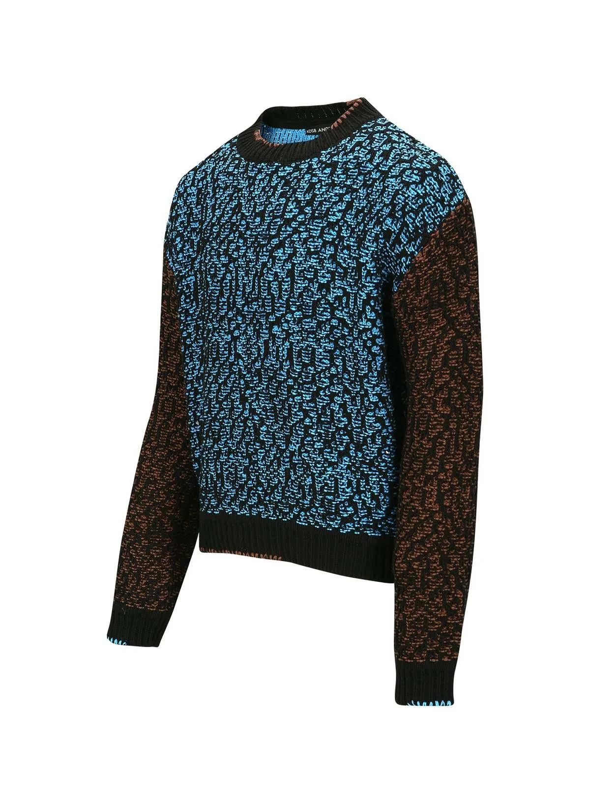 Net Crewneck Sweater - Multi Black