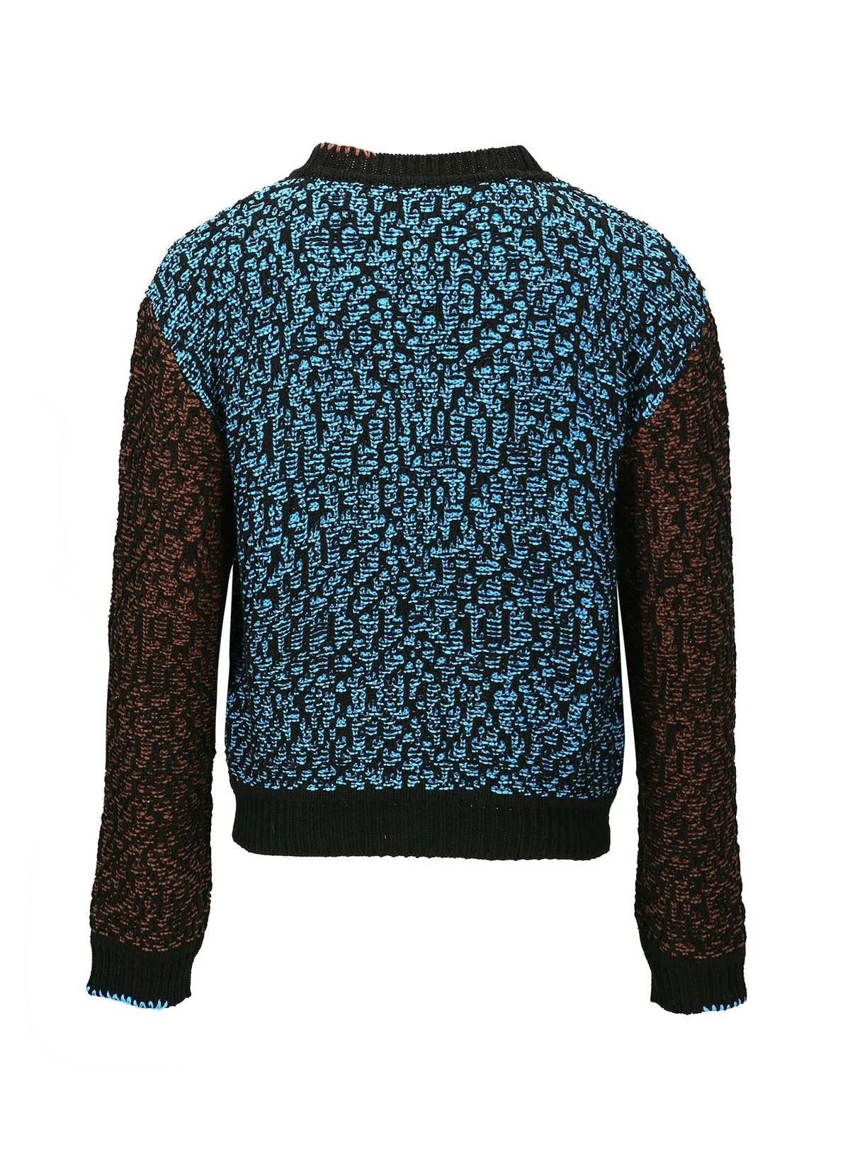 Net Crewneck Sweater - Multi Black