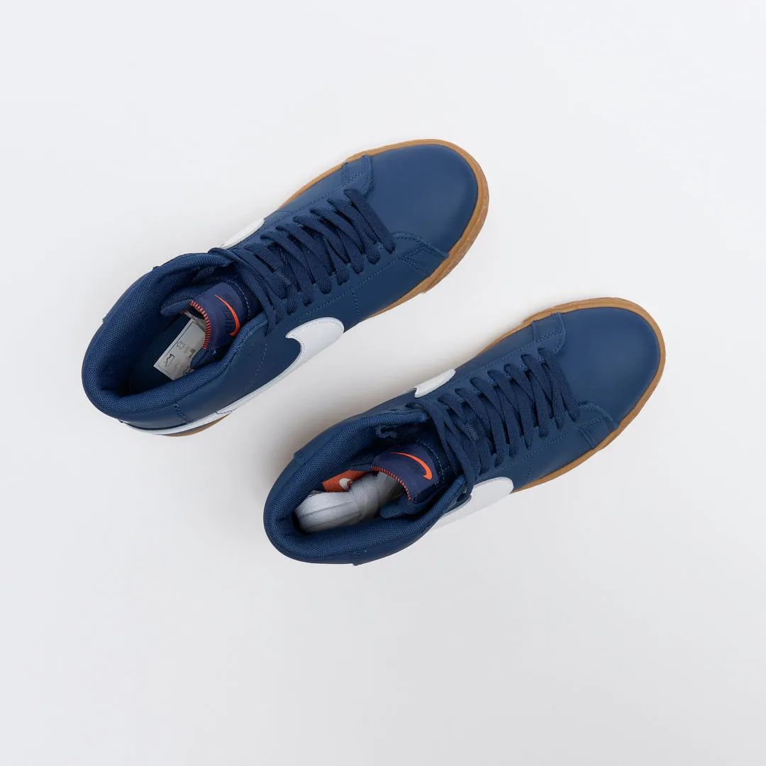 Nike SB - Zoom Blazer Mid ISO (Navy/White-Navy-Gum Light Brown)