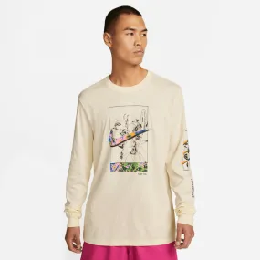 Nike Sportswear Men's Yellow 'Alabaster' Long-Sleeve T-Shirt