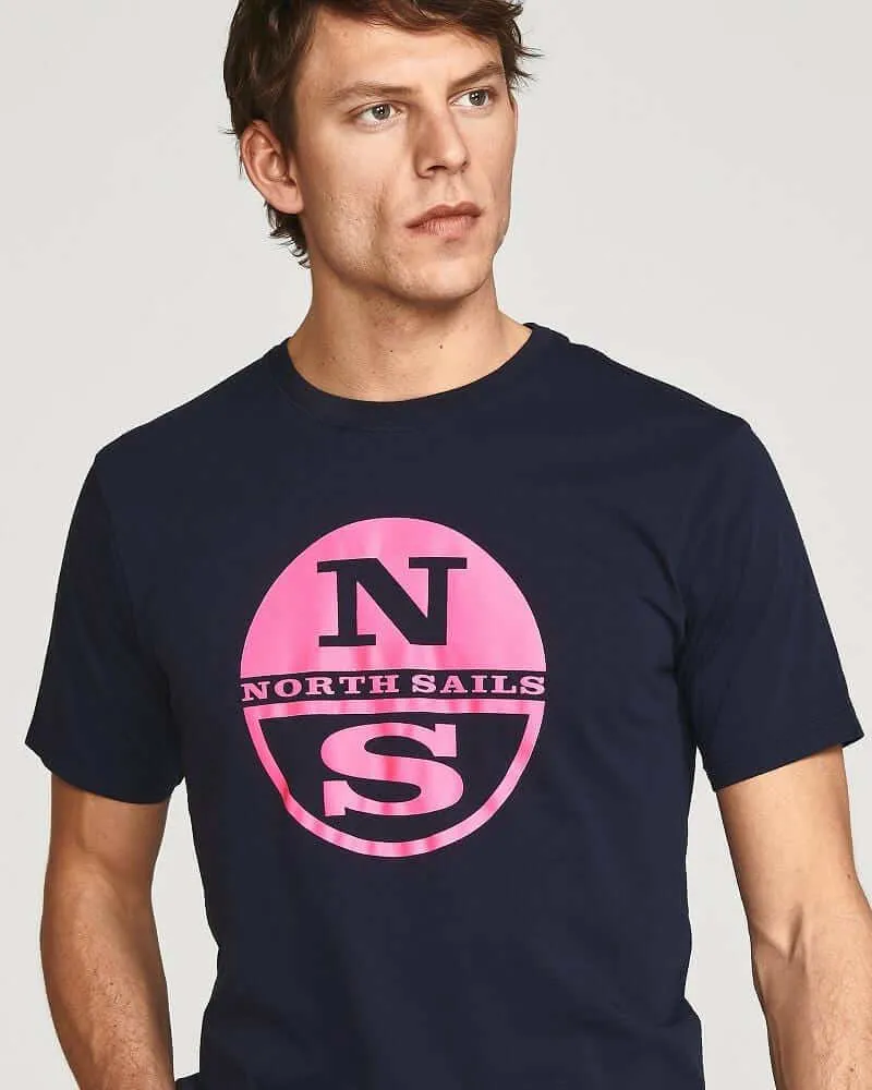 North Sails Graphic T Shirt Navy/Pink