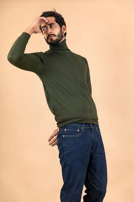 Olive Green Turtle neck sweater