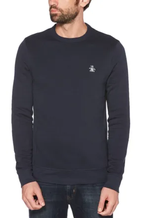 Original Penguin Sticker Pete Crew Neck Sweatshirts Dark Sapphire