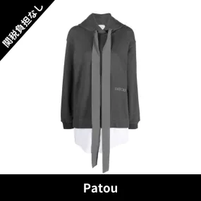 PATOU  |Long Sleeves Cotton Logo Hoodies & Sweatshirts