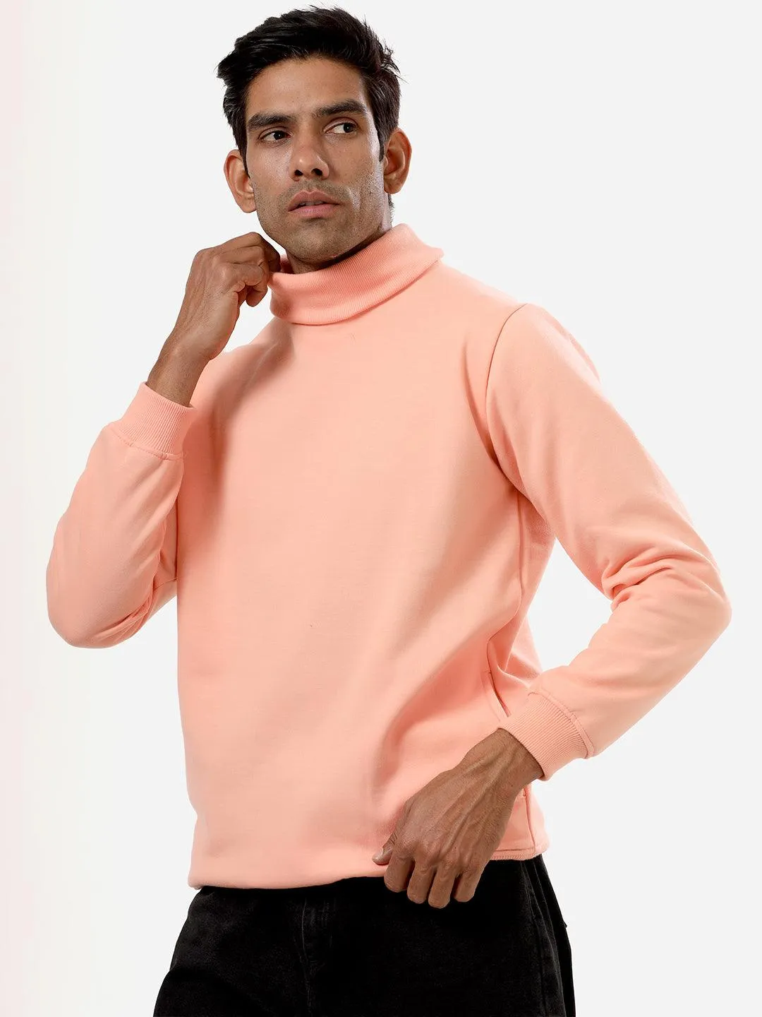 Peach Turtle neck Sweater