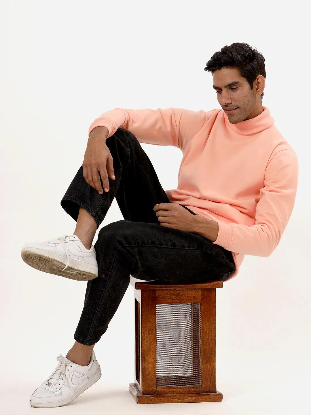 Peach Turtle neck Sweater