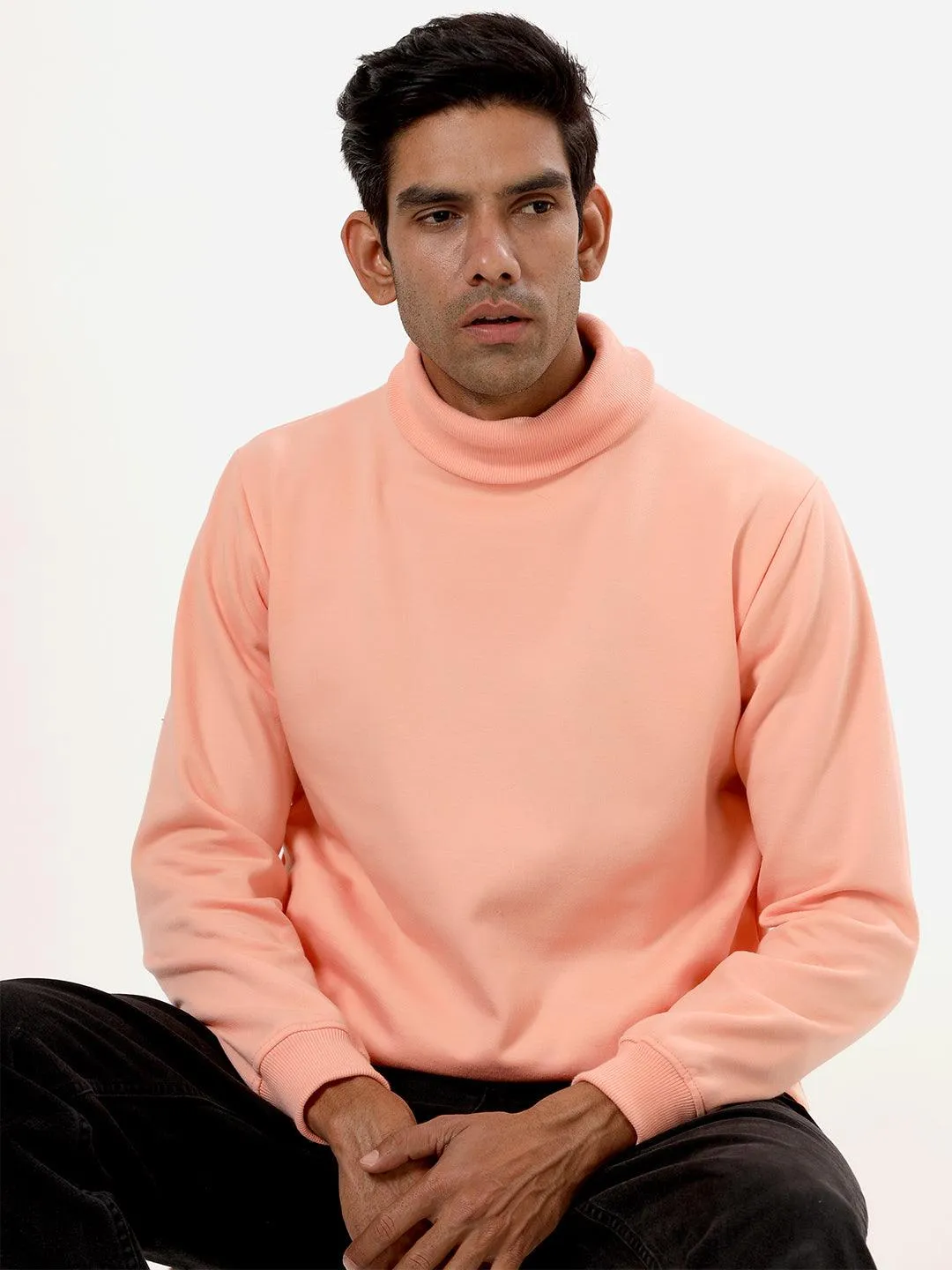 Peach Turtle neck Sweater