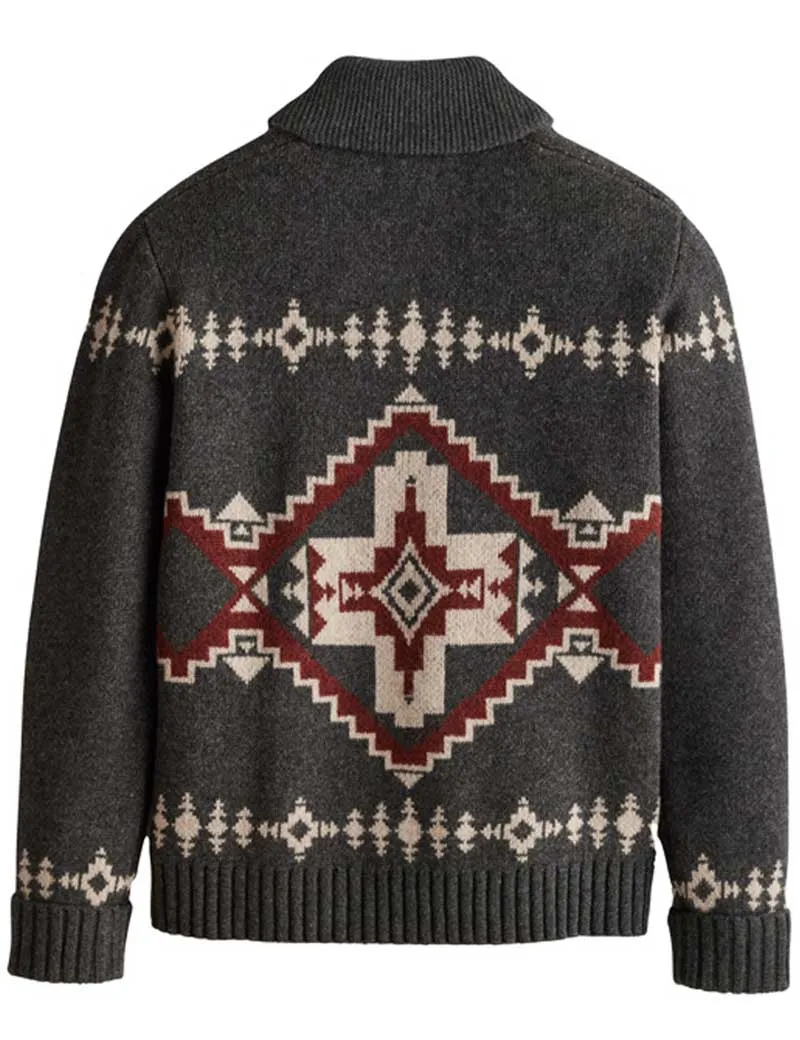 Pendleton Four Corners Zip Sweater Cardigan Charcoal