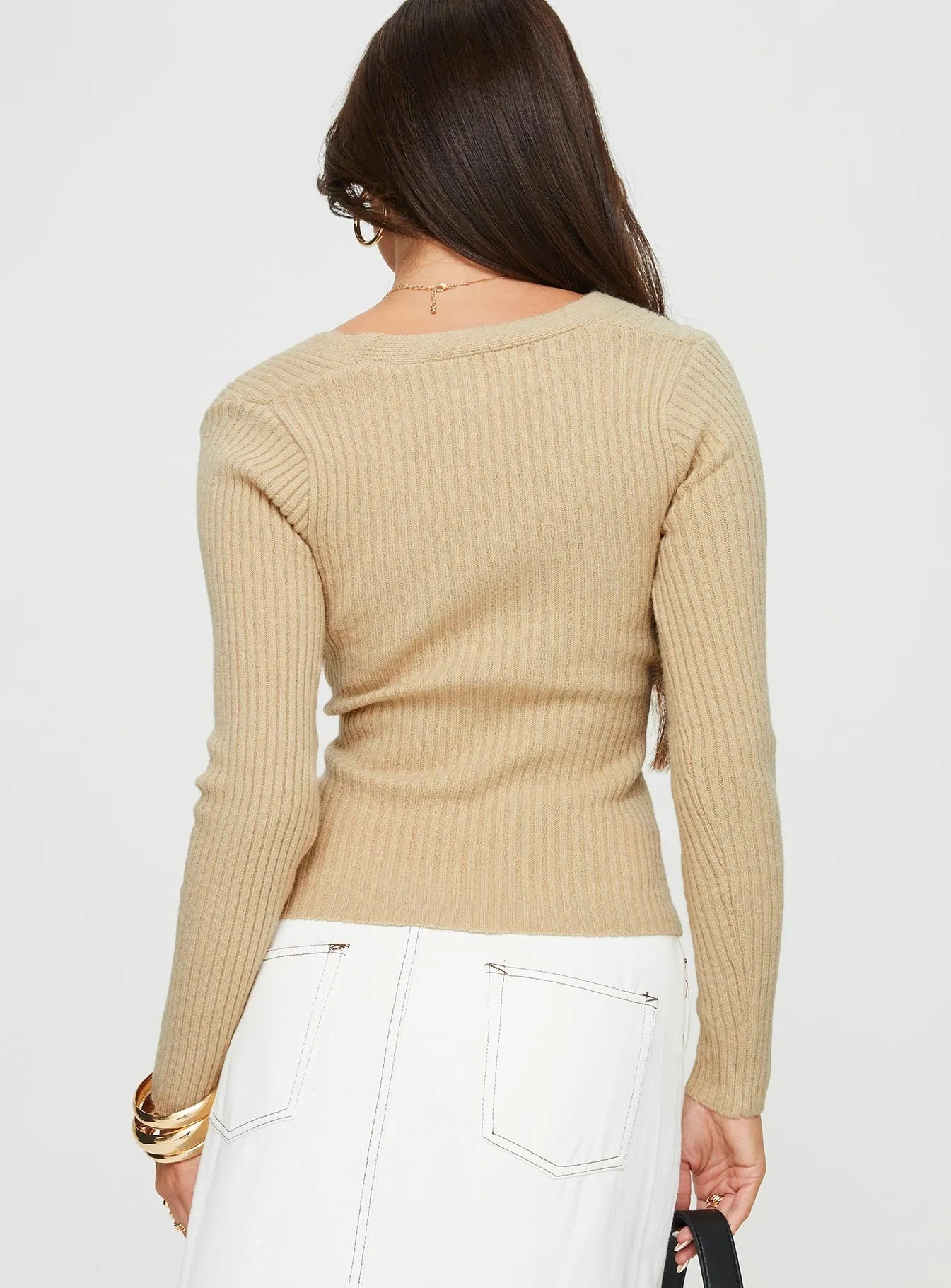 Pressler Cross Over Jumper Beige