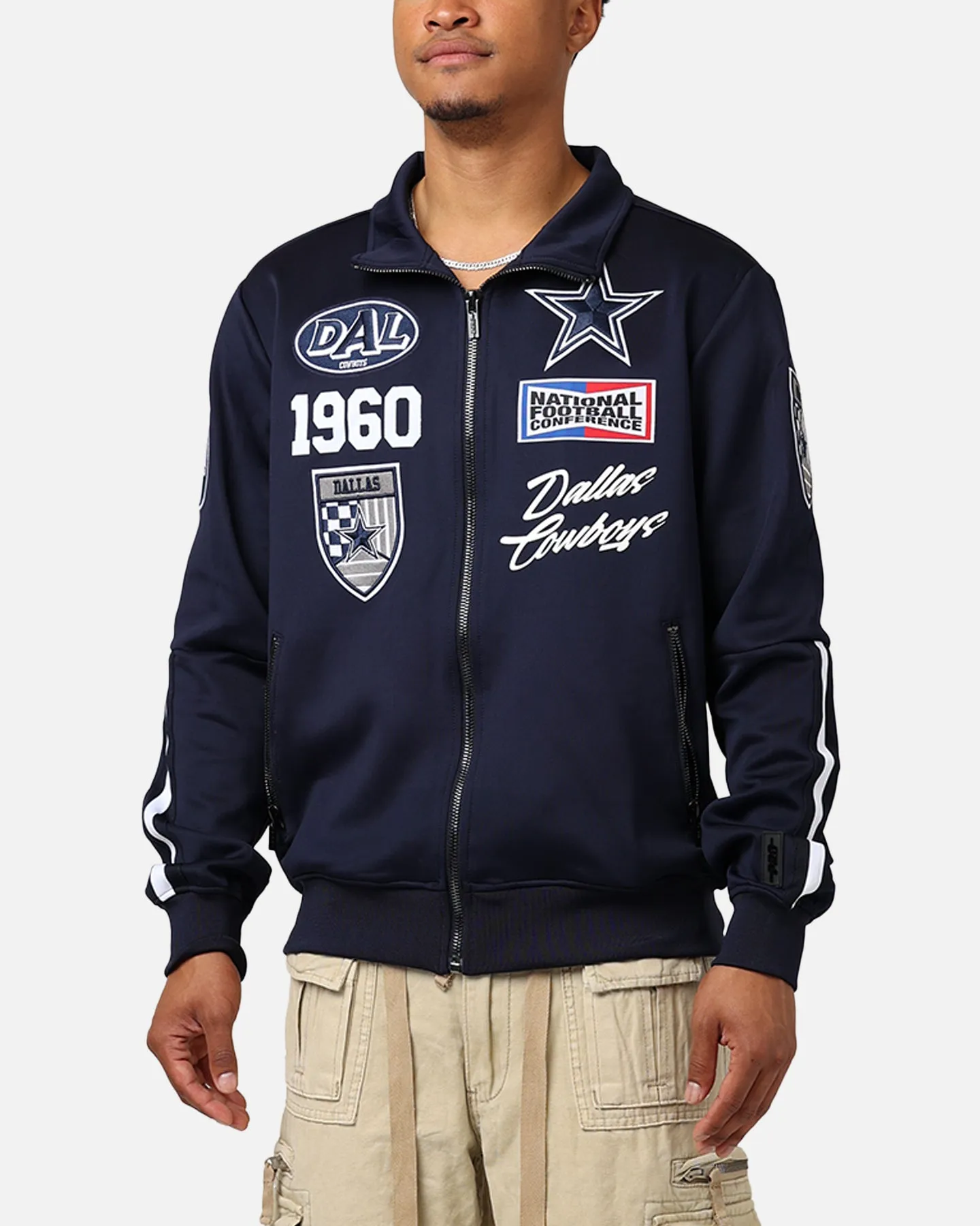 Pro Standard Dallas Cowboys Fast Lane Track Jacket Midnight Navy