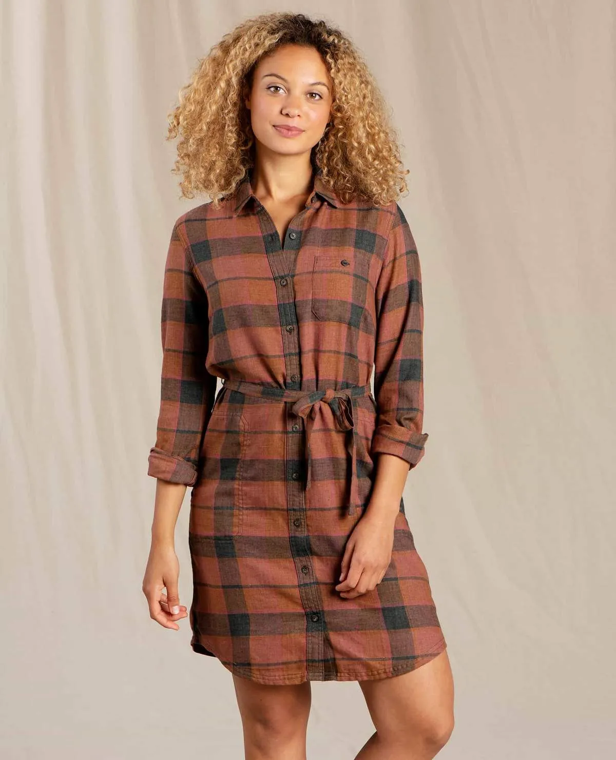 Raelynn Flannel Shirtdress