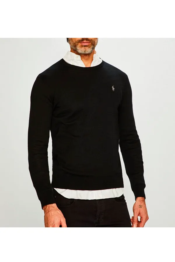 Ralph Lauren Pima Knit Pullover Black