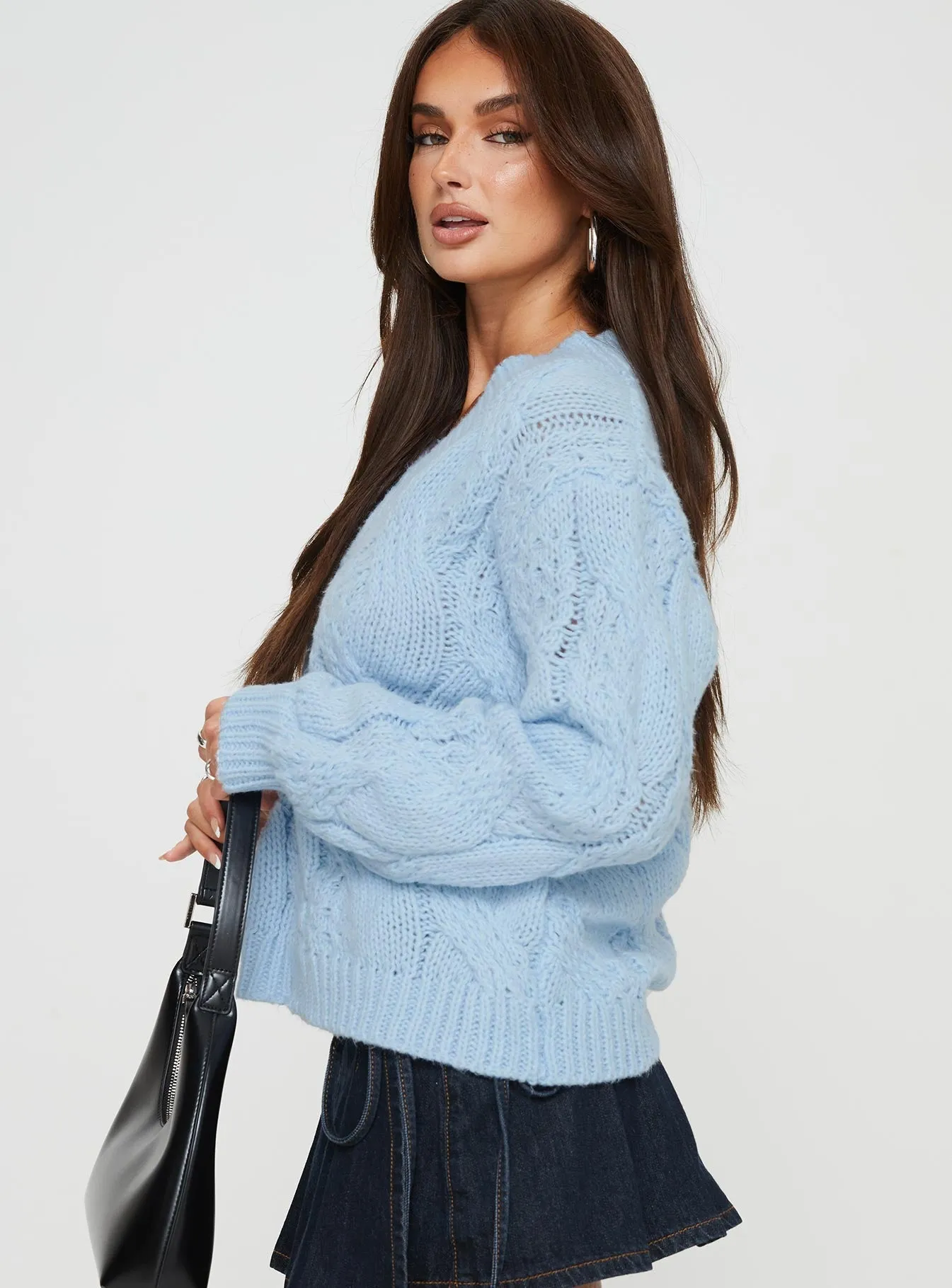 Ranelle Cable Knit Jumper Blue