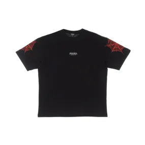 RED COBWEB PRINT T-SHIRT Boy Black