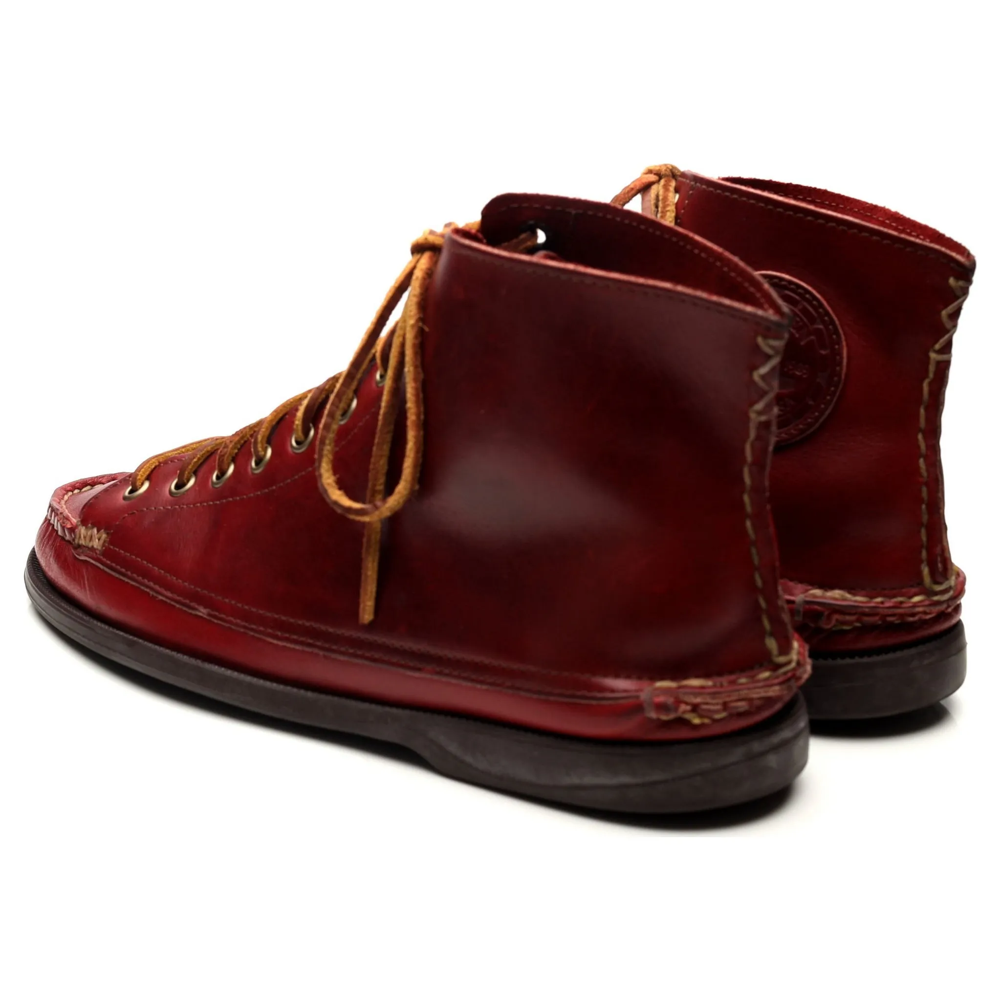 Red Leather Boots UK 8 US 9