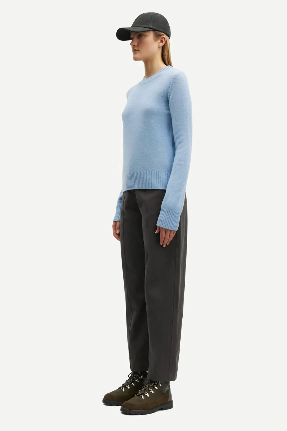 Sacs of Ashbourne   Samsoe Samsoe Charlotte Knit Sweater Subdued Blue