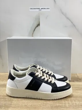 Saint Sneakers Uomo Tennis Pelle Bianco Nero Casual 42