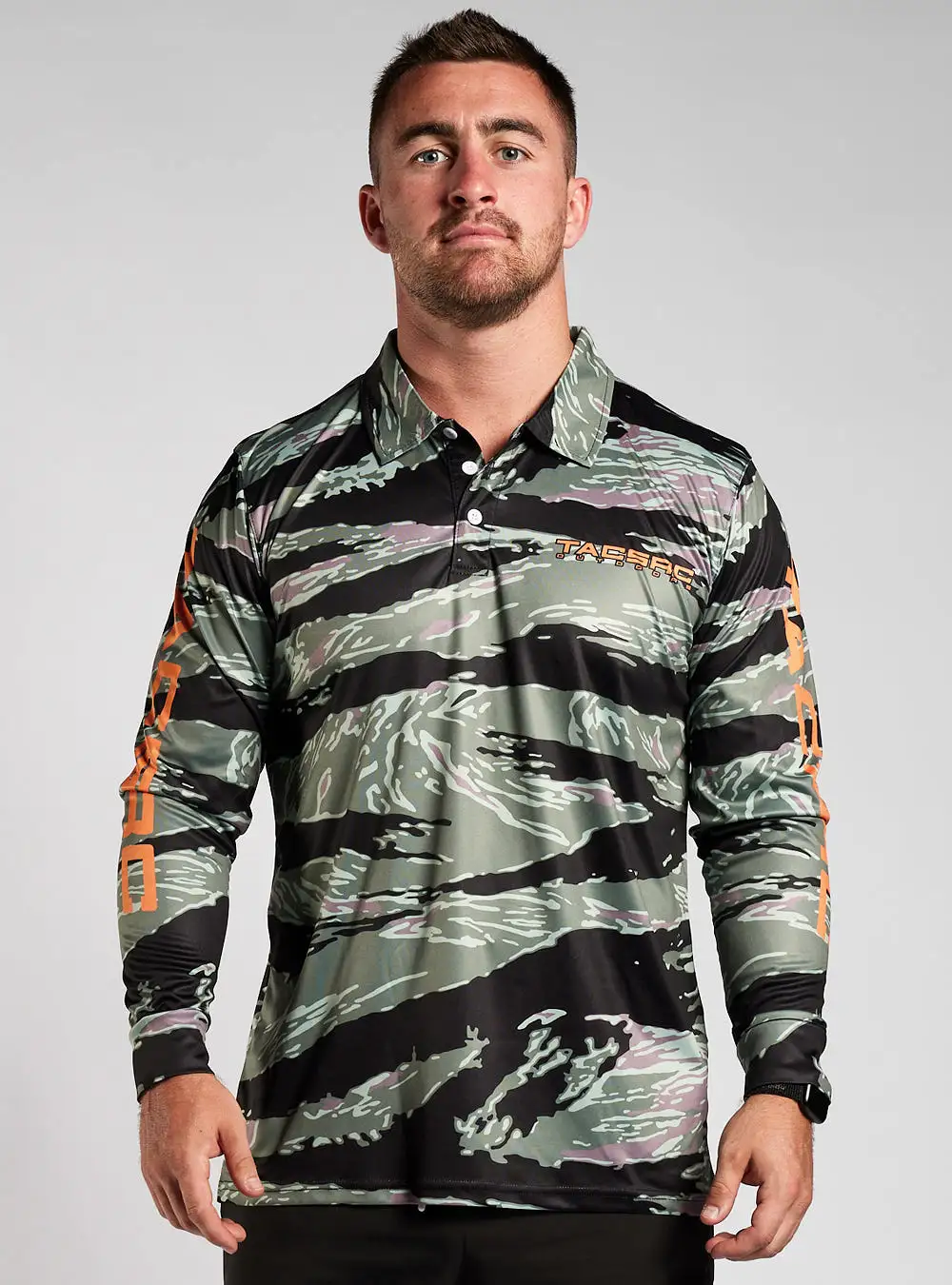 SALE - TACSRC Outdoors Fishing Jersey - Tiger Stripe