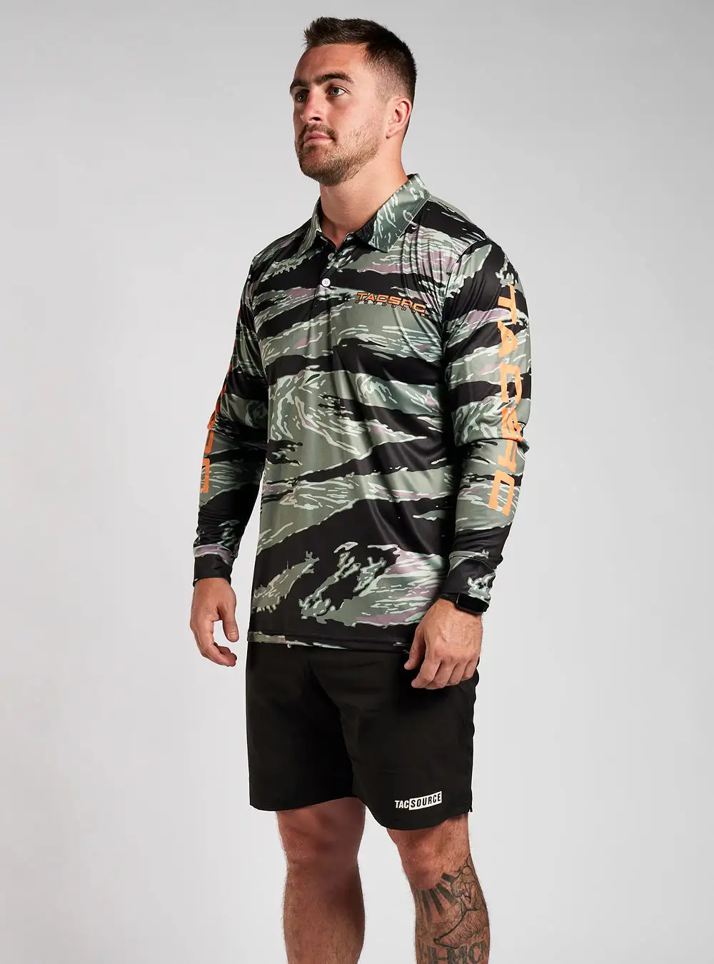 SALE - TACSRC Outdoors Fishing Jersey - Tiger Stripe