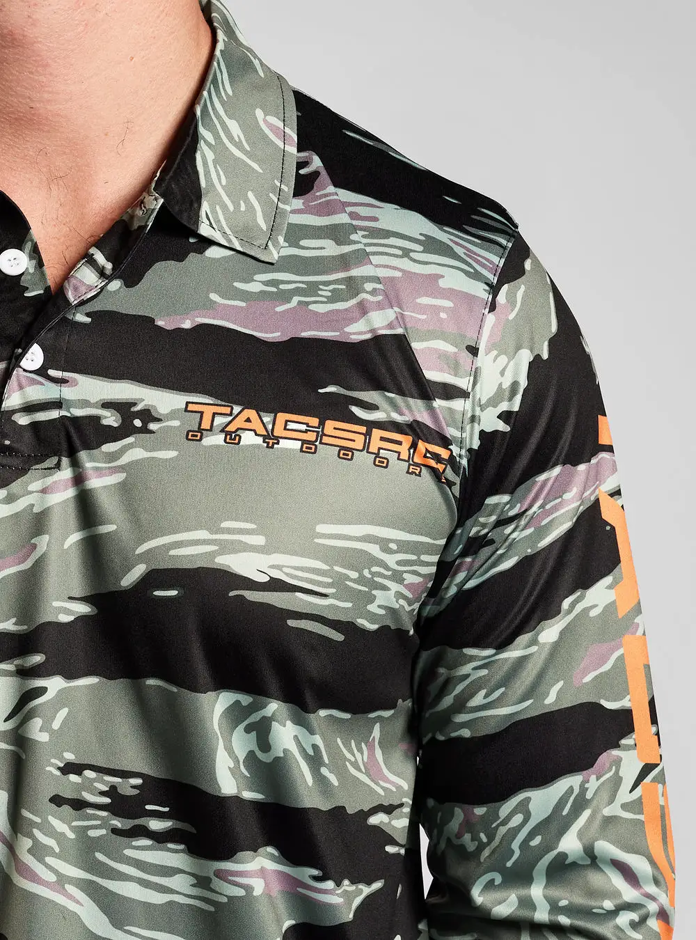 SALE - TACSRC Outdoors Fishing Jersey - Tiger Stripe