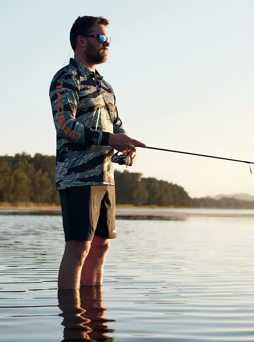 SALE - TACSRC Outdoors Fishing Jersey - Tiger Stripe