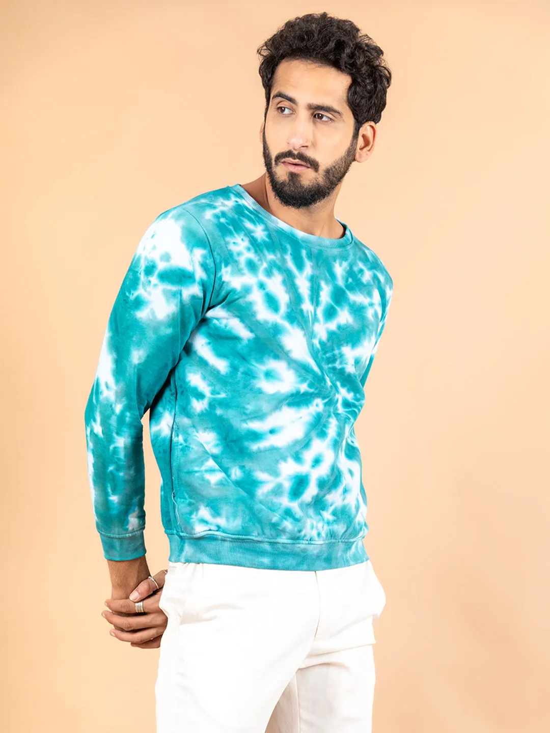 Sea Green Tie and Dye Sweater