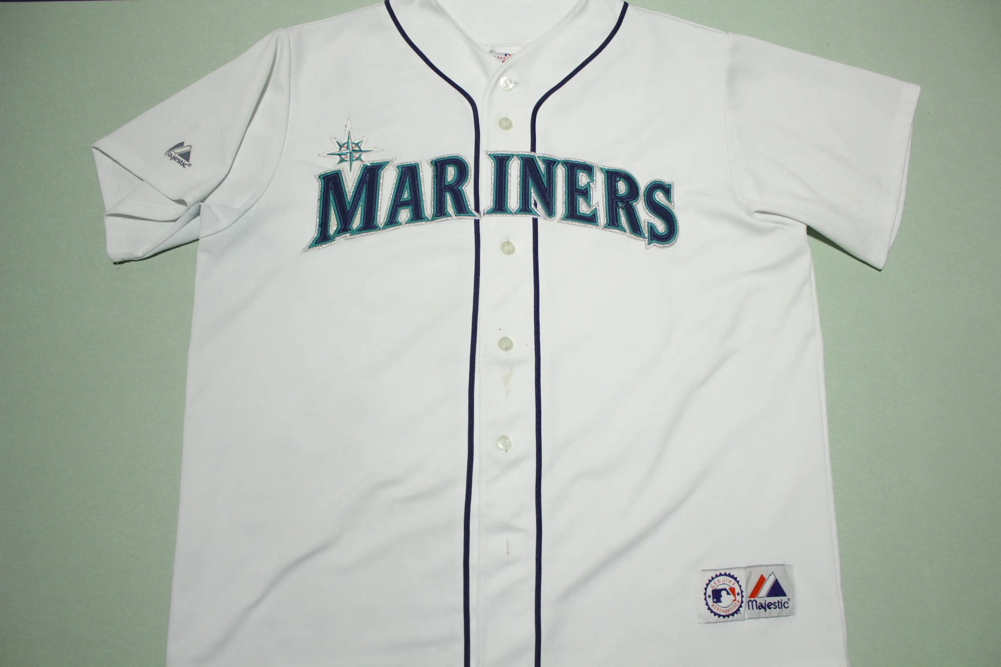 Seattle Mariners Vintage Stitched Majestic Blank Back Baseball Jersey