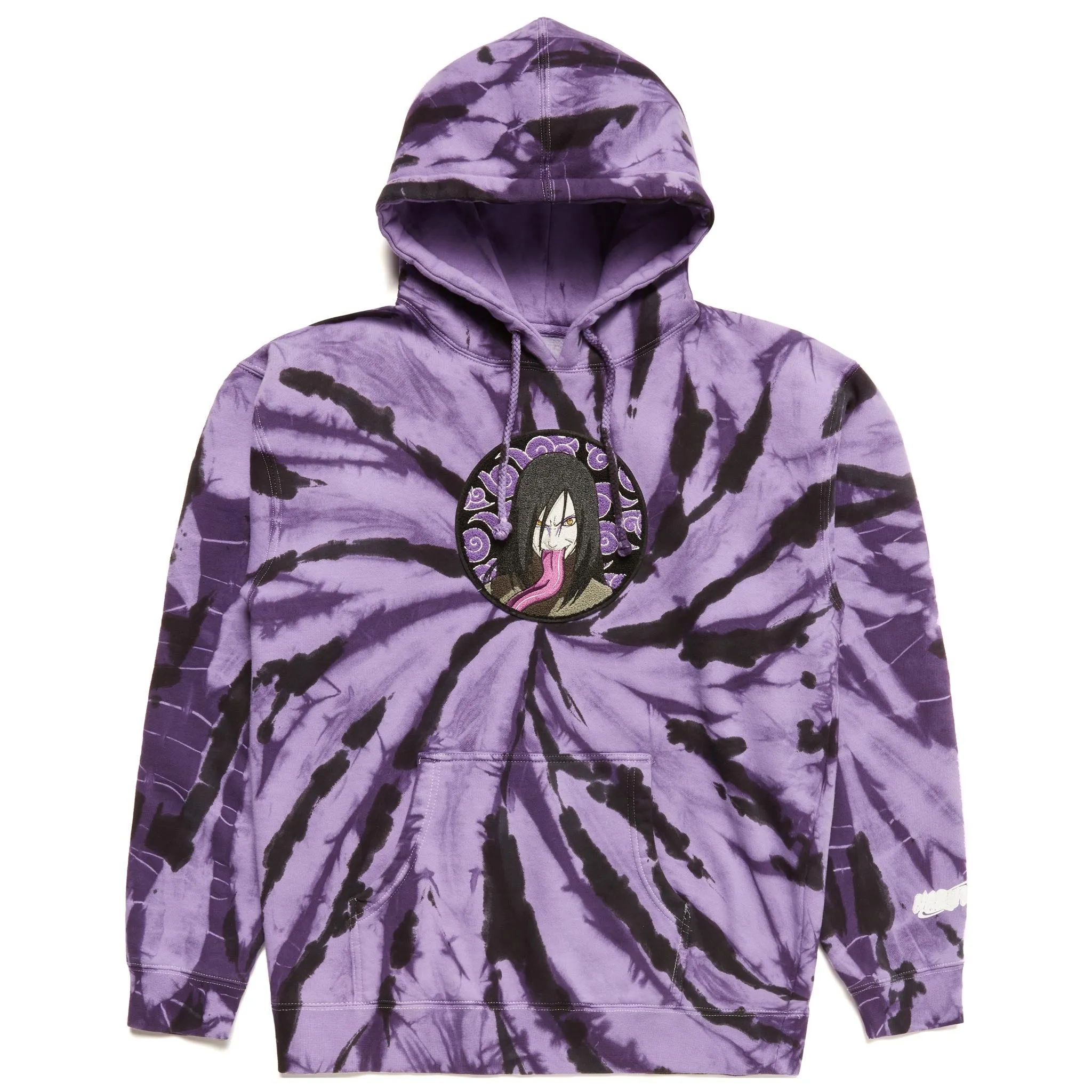 SHIPPUDEN OROCHIMARU CHENILLE HOODIE (PURPLE TIE DYE)