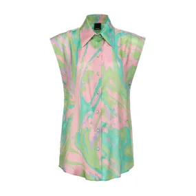 SHIRT CABIRI Woman Green Pink  