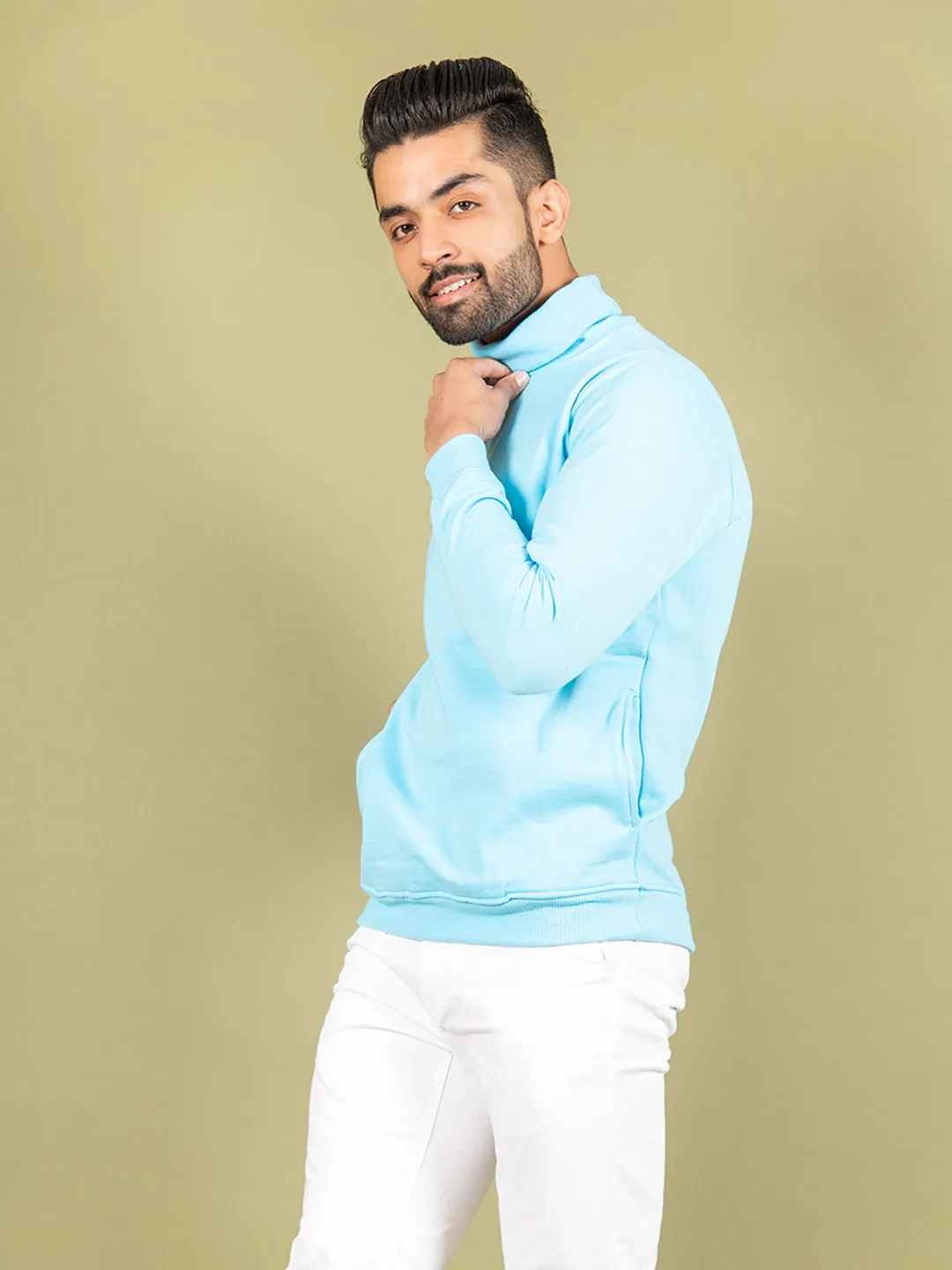 Sky Blue Turtle Neck Sweater