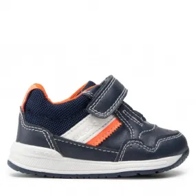 SNEAKERS GEOX PRIMI PASSI BAMBINO BABY B RISHON B. A - VIT.SINT.+MESH NAVY/FLUO ORANGE B250RA 0BC14 C4324