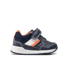 SNEAKERS GEOX PRIMI PASSI BAMBINO BABY B RISHON B. A - VIT.SINT.+MESH NAVY/FLUO ORANGE B250RA 0BC14 C4324