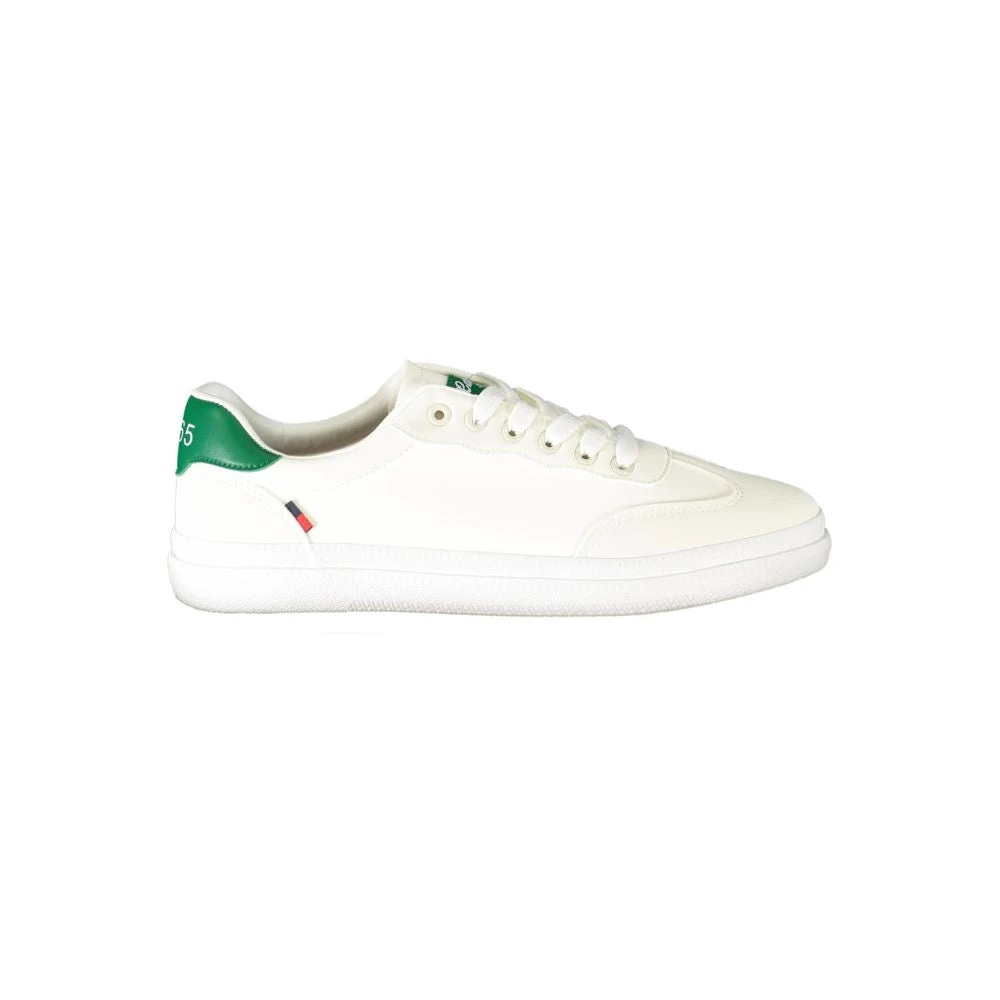 Sneakers in poliestere bianco con lacci