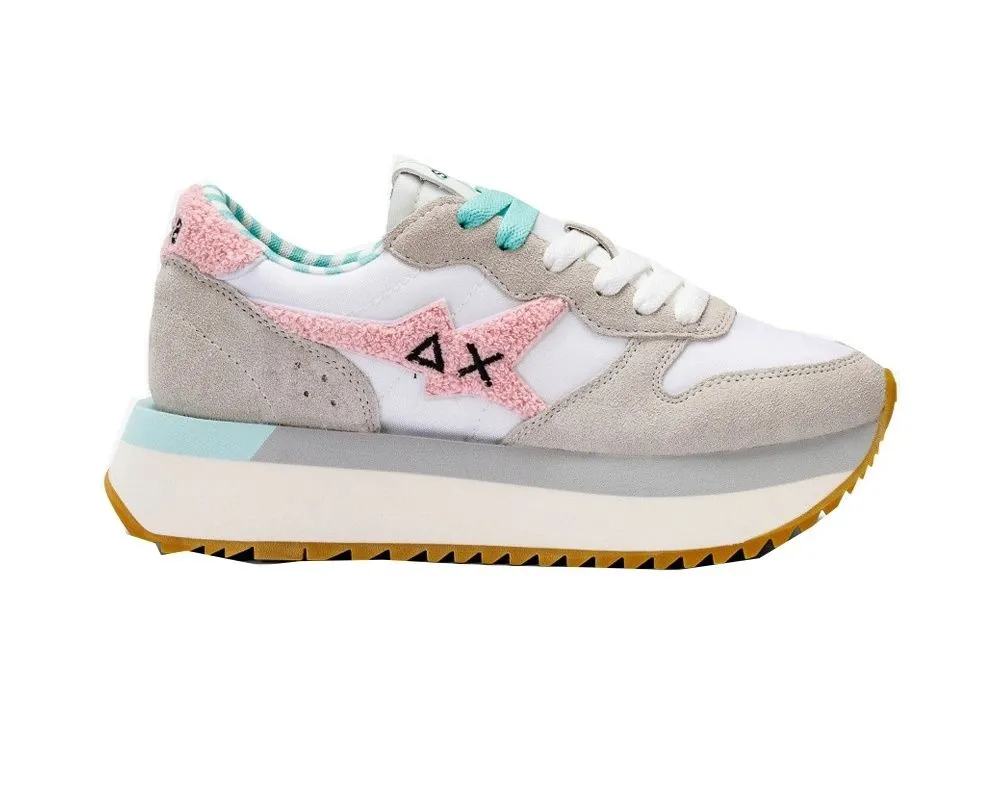 SNEAKERS SUN68 DONNA BIG STARGIRL SPONGE LOGO BIANCO Z34215 01