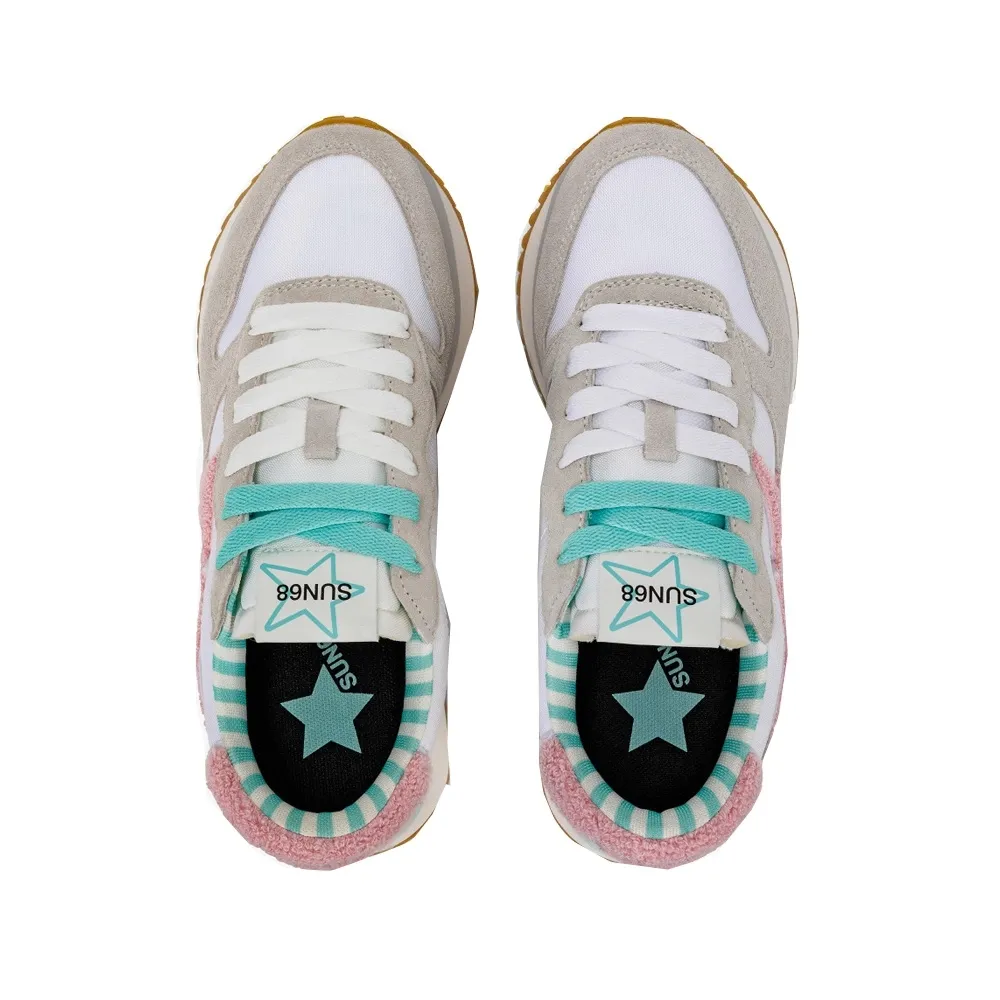 SNEAKERS SUN68 DONNA BIG STARGIRL SPONGE LOGO BIANCO Z34215 01