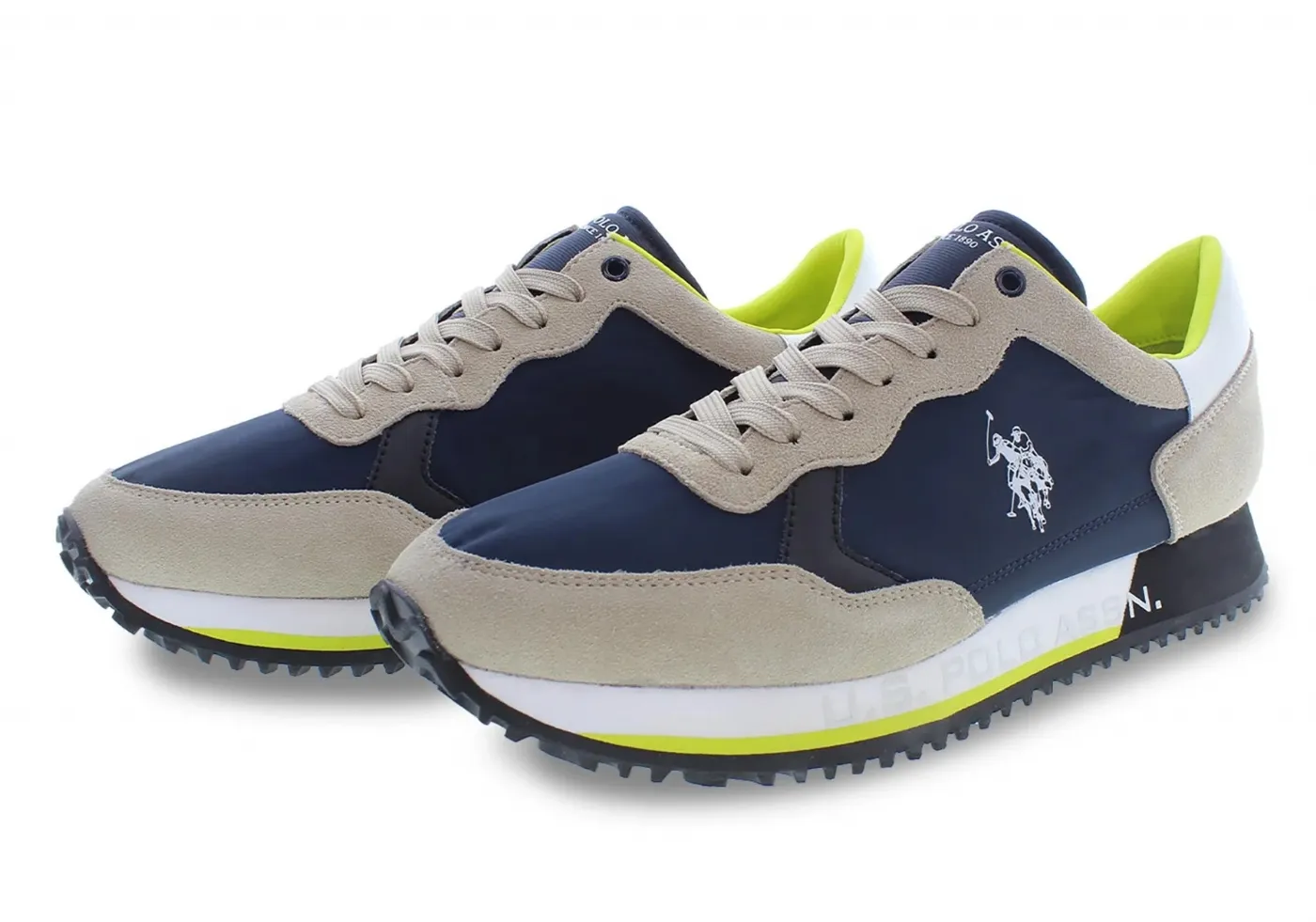 SNEAKERS U.S. POLO ASSN UOMO CLEEF001 DBL-BEI02