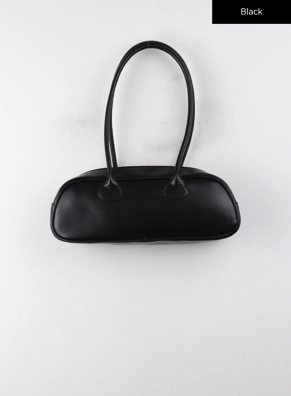 Solid Faux Leather Shoulder Bag CD329