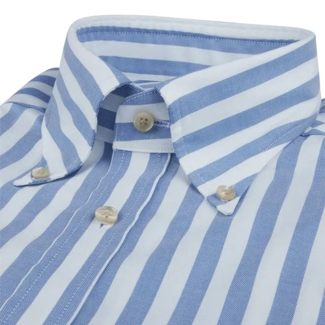 Stenstroms Blue Striped Oxford Shirt