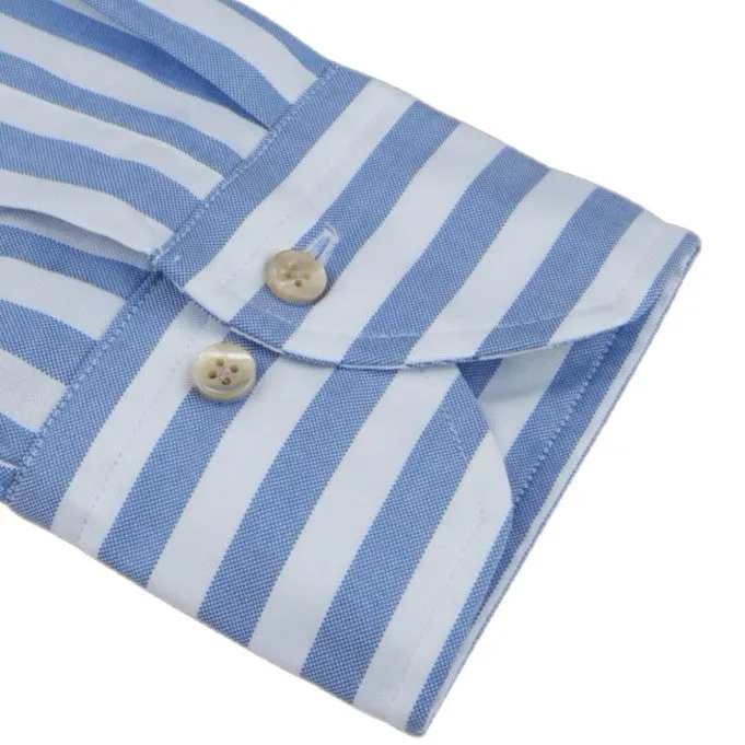 Stenstroms Blue Striped Oxford Shirt