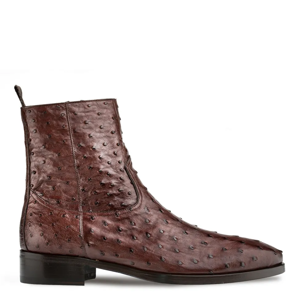 Straight-Heel Ostrich Boot