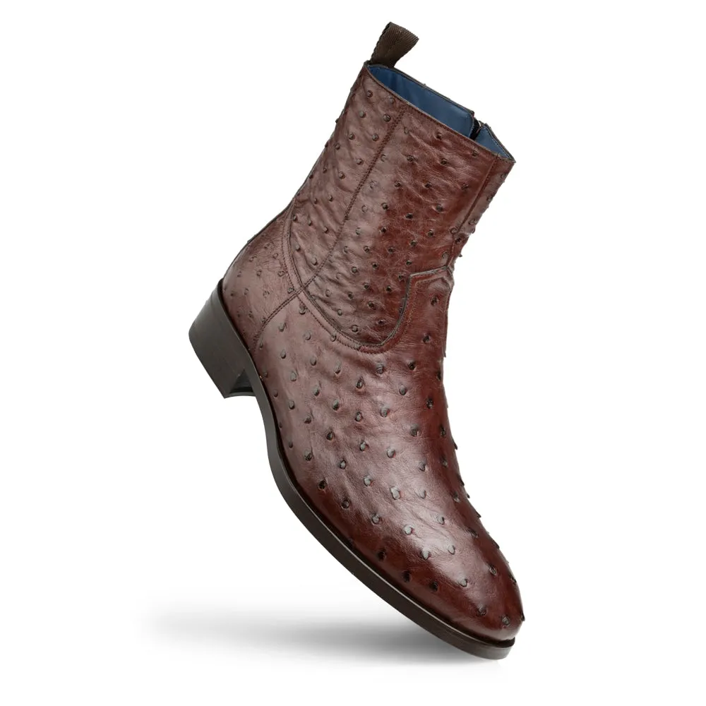 Straight-Heel Ostrich Boot