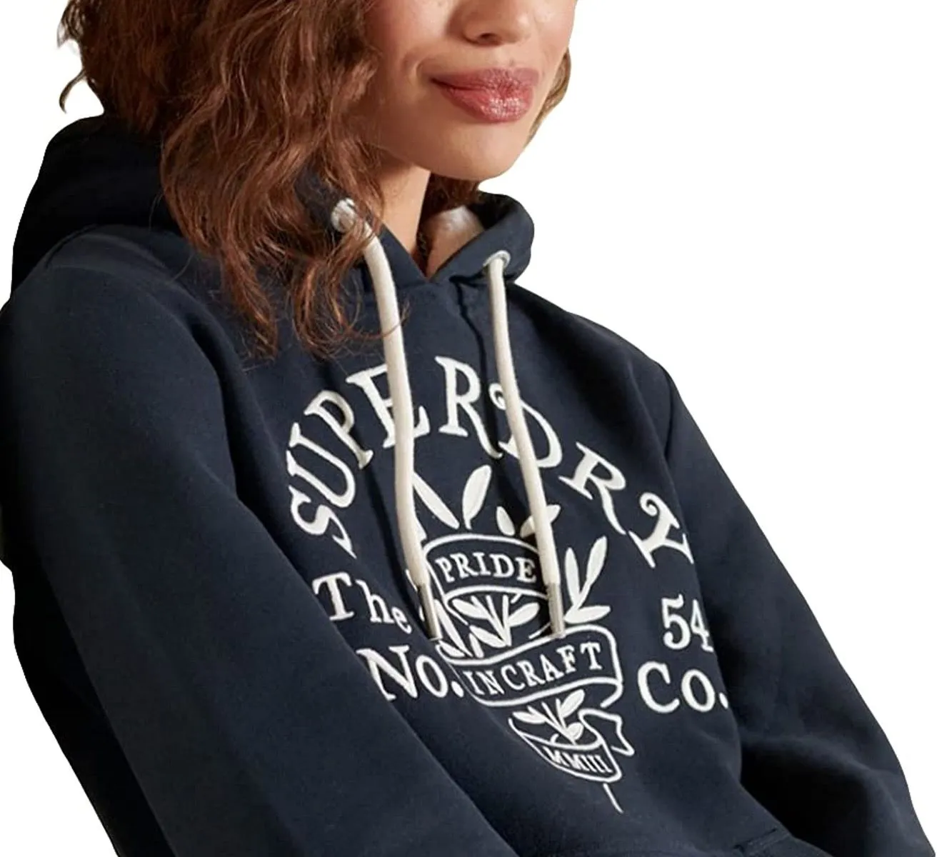 Superdry Womens Pride In Craft Hooded Sweatshirts Eclipse Navy