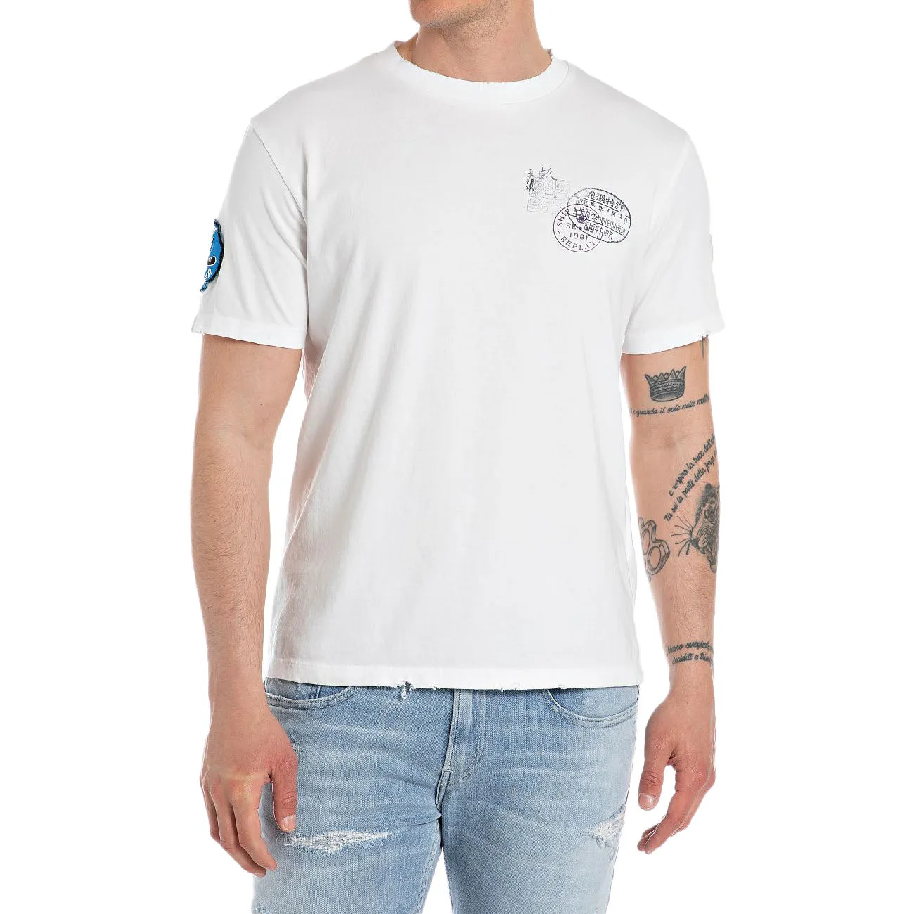 T-SHIRT CON STAMPA Uomo Chalk