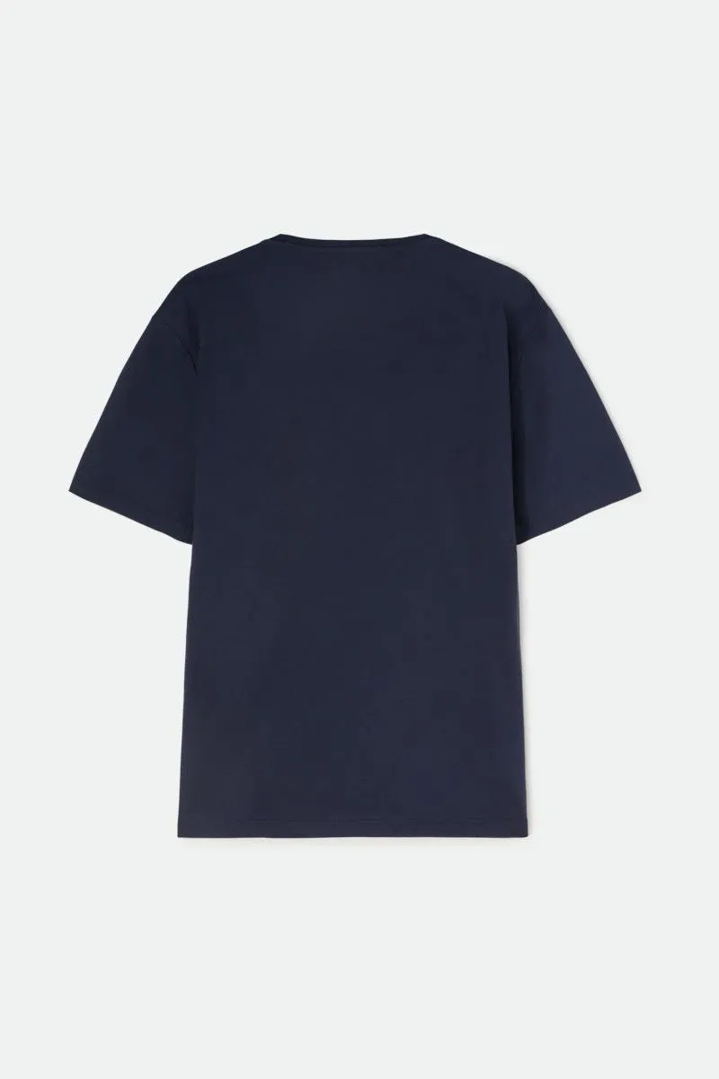 T-shirt in jersey di cotone uomo Blu