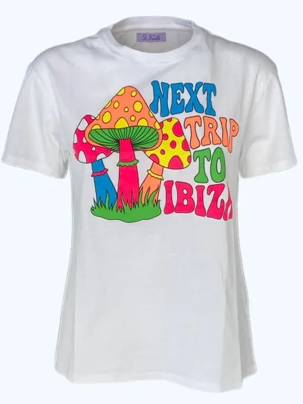 T-SHIRT UOMO BIANCA SMILEMUSH IBIZA