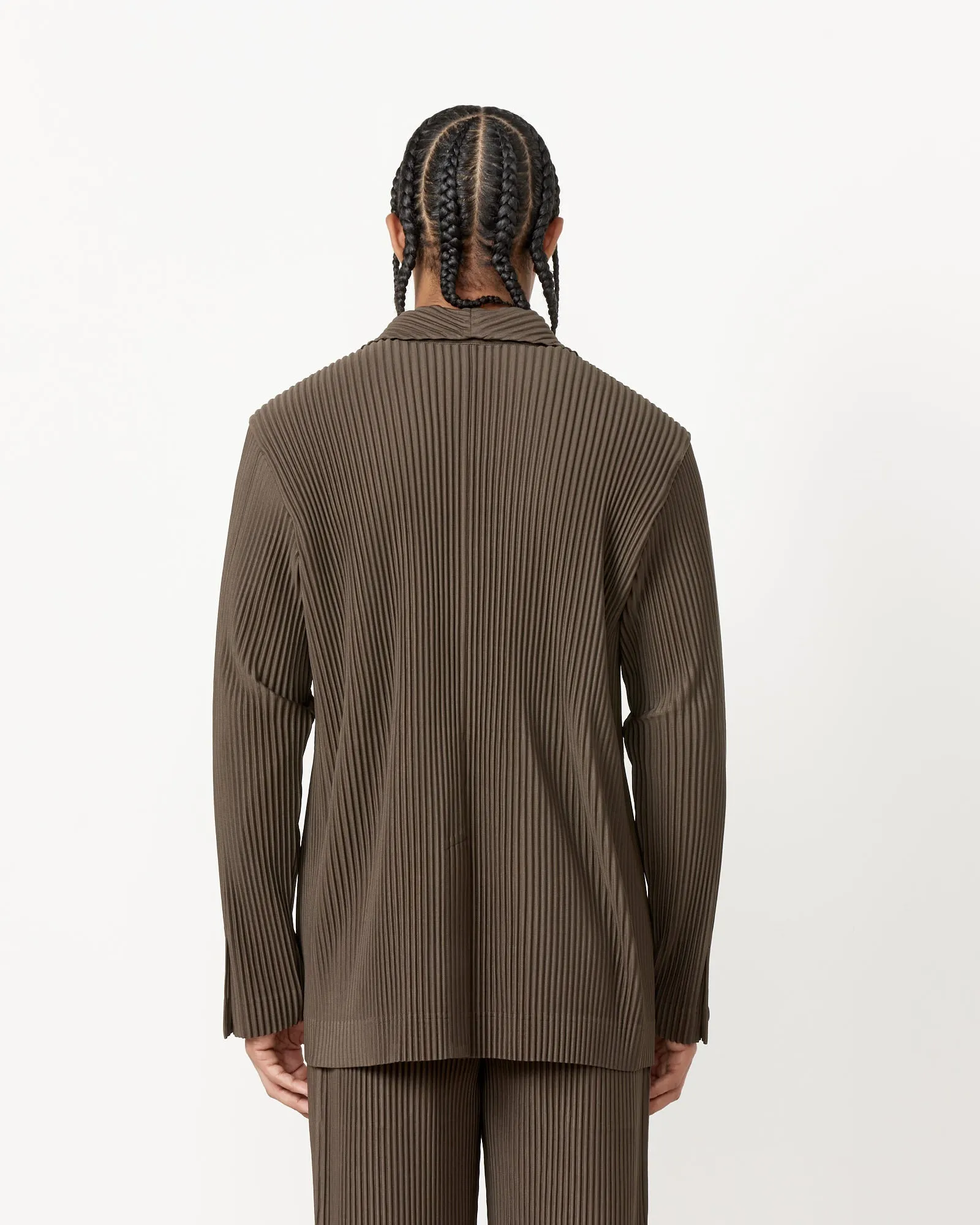 Tailored Pleats 1 Blazer in Dark Khaki