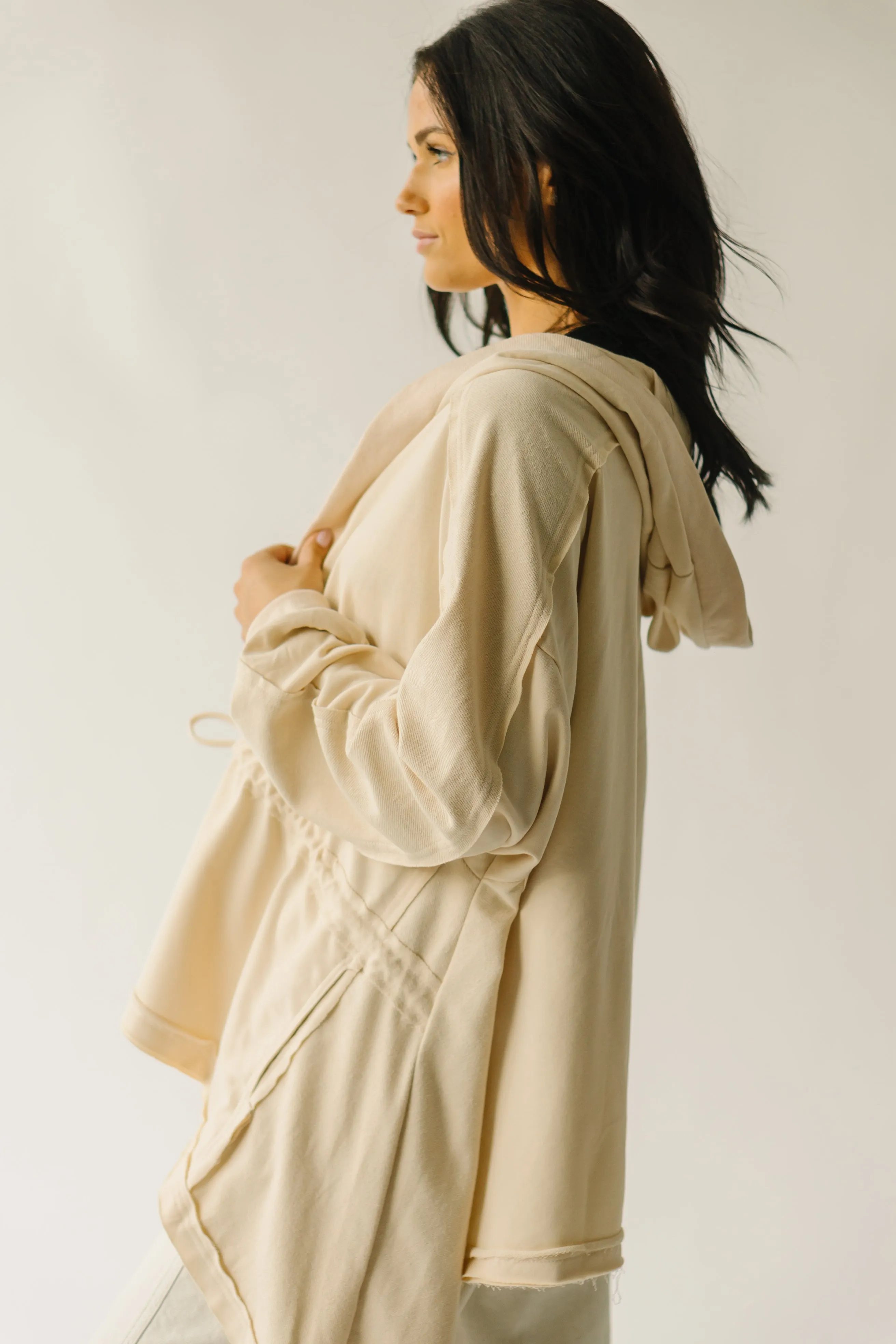 The Emsley Cinch Detail Cardigan in Cream