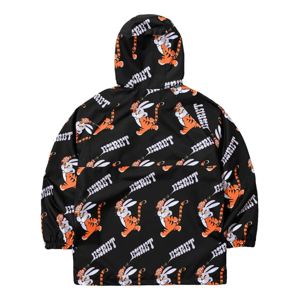 Tiger Rabbit Hooded Anorak Snowboard Jacket