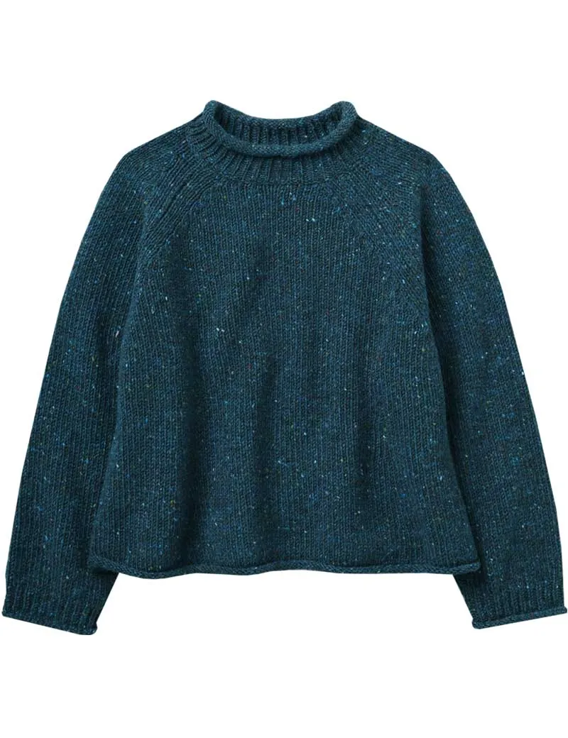 Toast Donegal Wool Easy Sweater Midnight