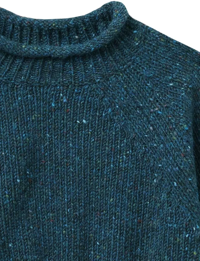 Toast Donegal Wool Easy Sweater Midnight